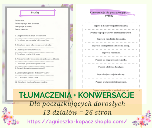 TLUMACZENIA  ORAZ KONWERSACJE AGNIESZKA KOPACZ